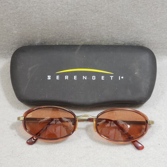 Serengeti Windsor 6476 Aviator Sunglasses Rose Tone Crystal Lens Sleek Oval - Picture 4 of 9